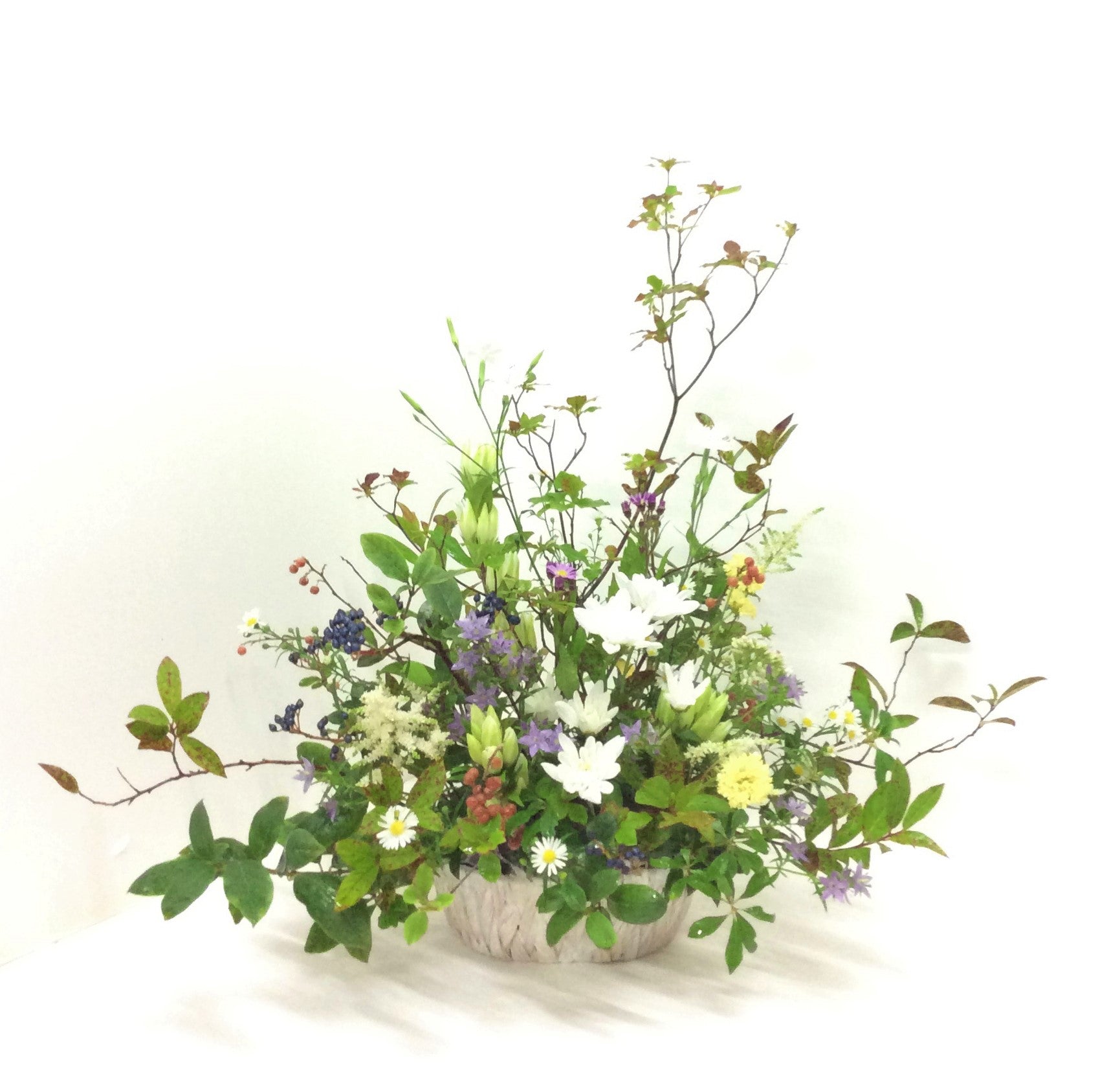 かごのアレンジメント