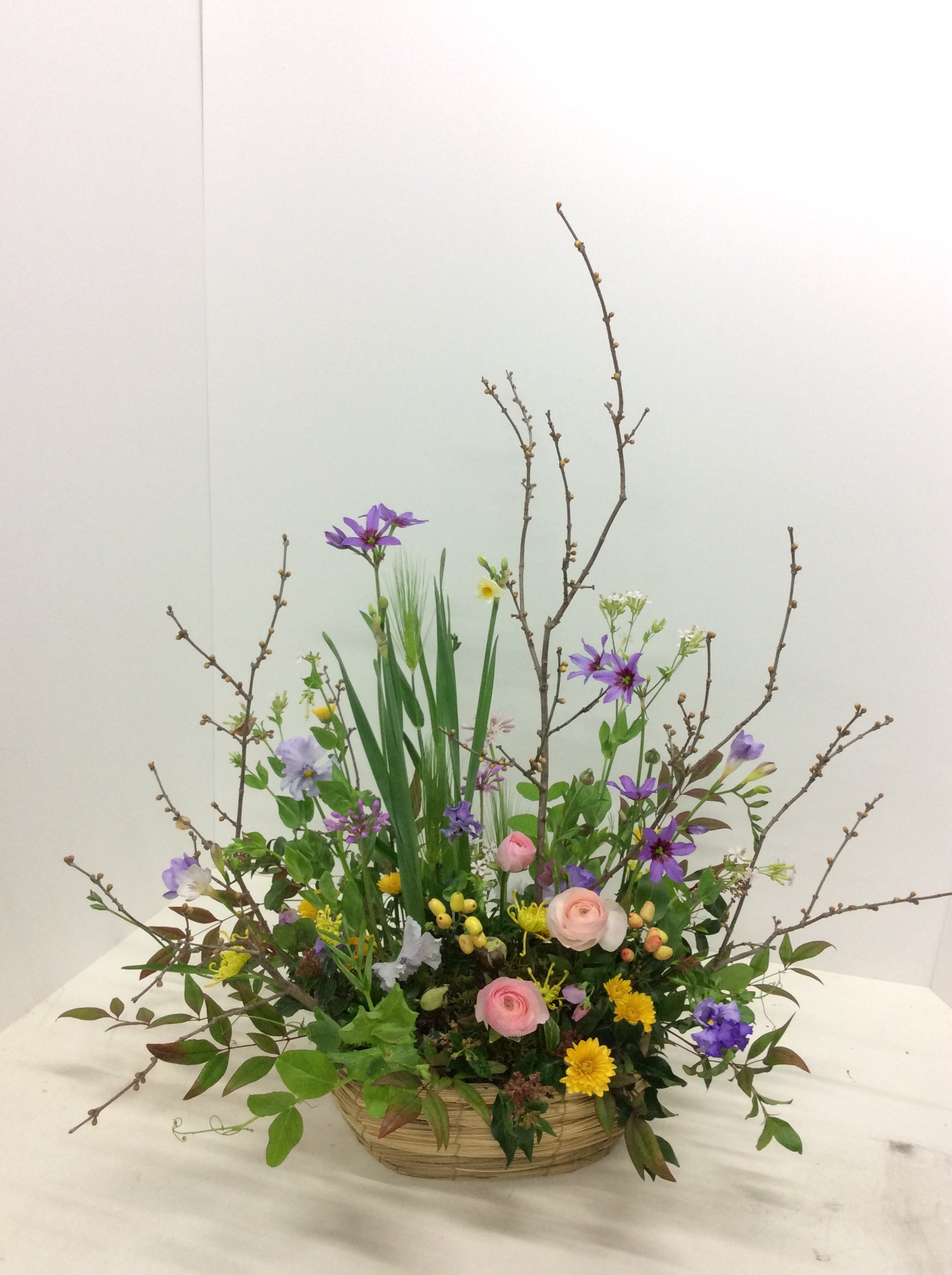 かごのアレンジメント