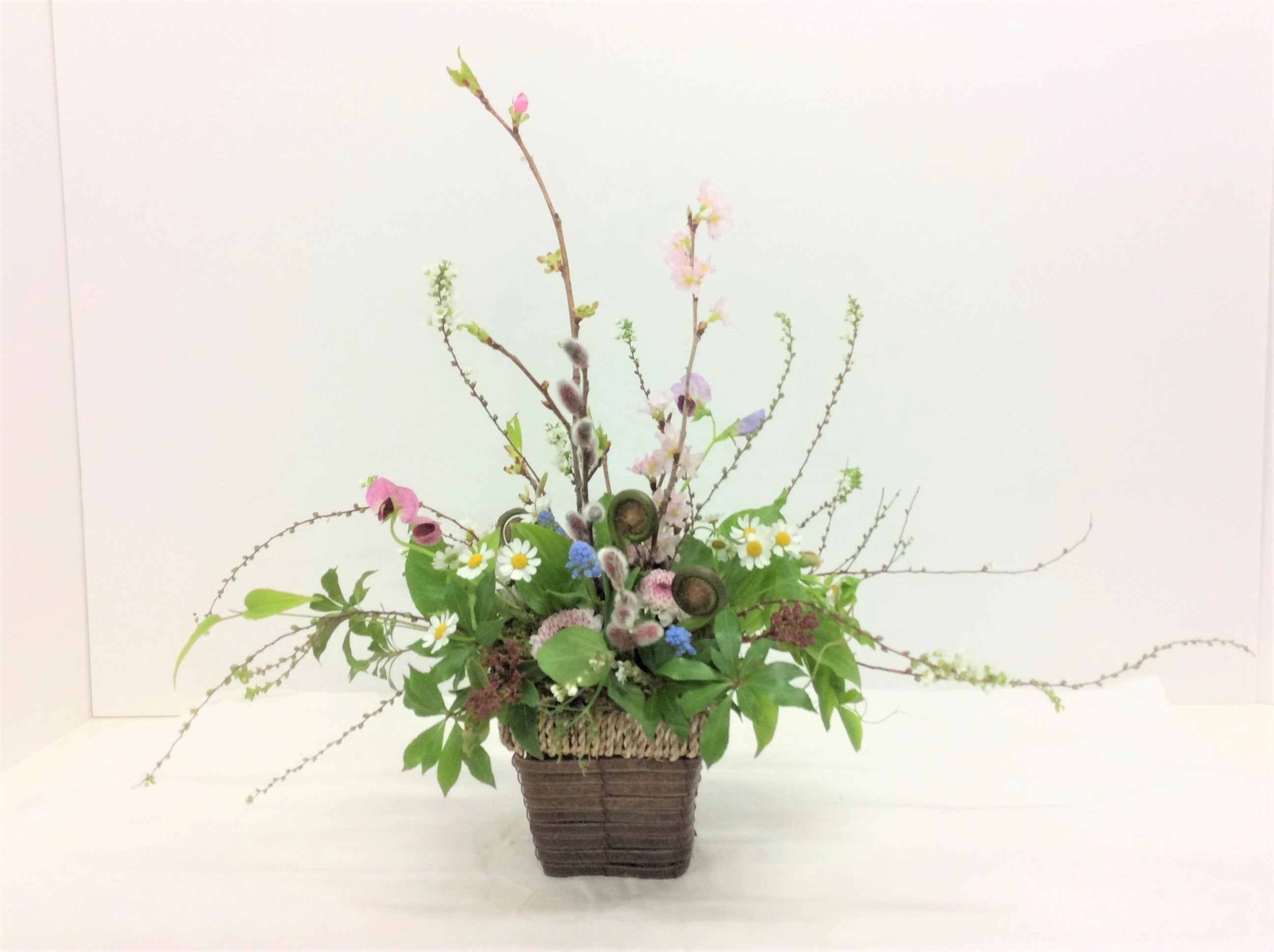 かごのアレンジメント