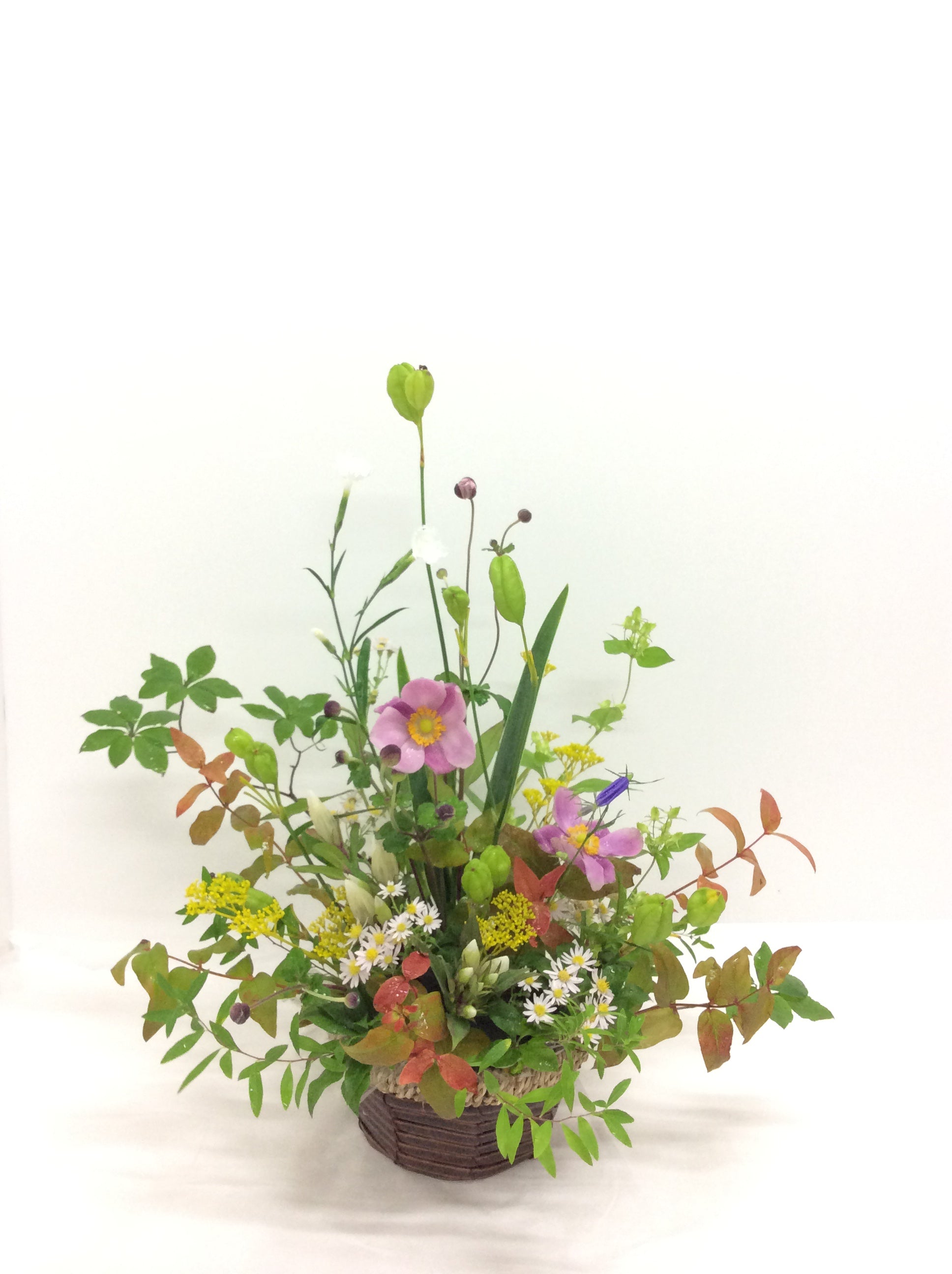 かごのアレンジメント