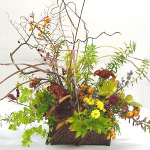 かごのアレンジメント